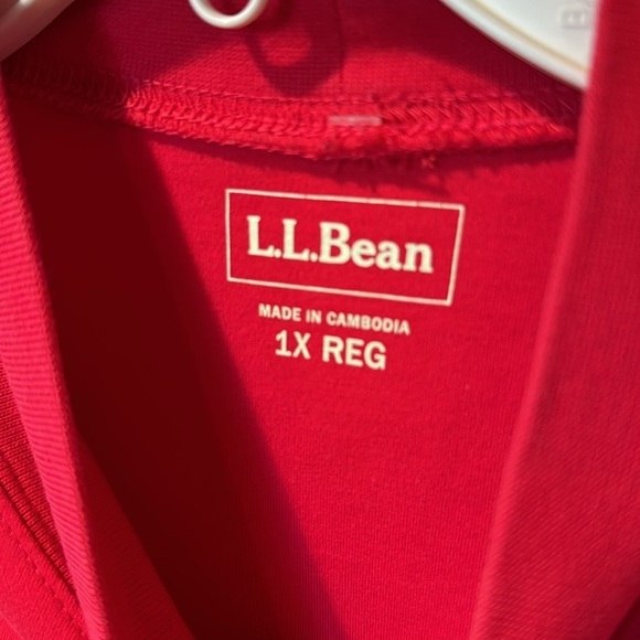 L.L.Bean Red Collar Long Sleeve  Size XL - Picture 2 of 3